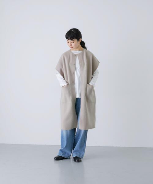 セール】圧縮ウールフレンチロングジレ（ベスト）｜かぐれ（カグレ）の