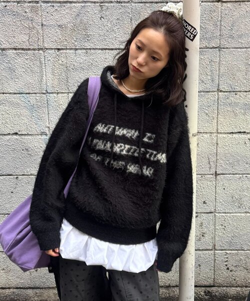 セール】モヘアタッチロゴニットフーディー（パーカー）｜CIAOPANIC