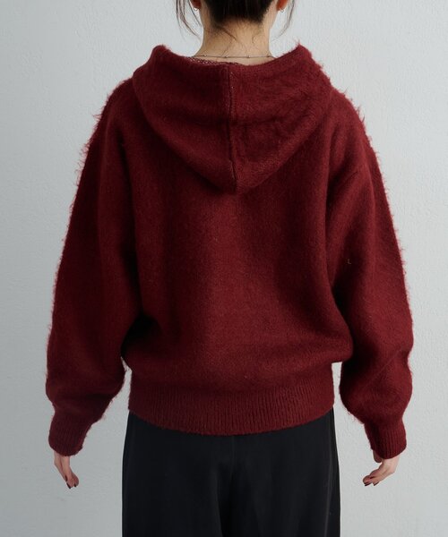 CIAOPANIC TYPY(チャオパニックティピー)の「モヘアタッチロゴニットフーディー(パーカー・レディース・ボルドー/グレー/ブルー/ブラック・MEDIUM/LARGE)」の20枚目の写真