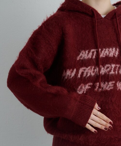 CIAOPANIC TYPY(チャオパニックティピー)の「モヘアタッチロゴニットフーディー(パーカー・レディース・ボルドー/グレー/ブルー/ブラック・MEDIUM/LARGE)」の21枚目の写真