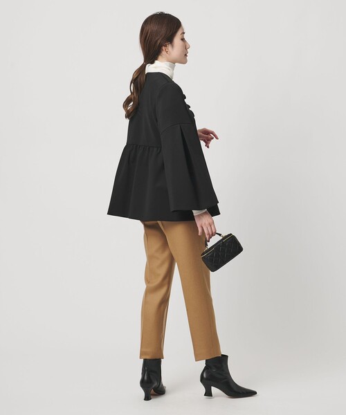 UNITED ARROWS（ユナイテッドアローズ）の「LIGHT SPONGY フリル コート（その他アウター・レディース・ネイビー/ブラック・38/36）」の9枚目の写真