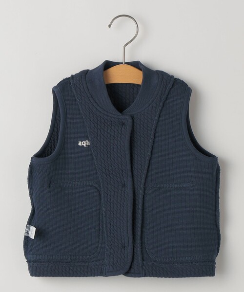 SHIPS（シップス）の「SHIPS KIDS:80～90cm /ベビー キルト ベスト（ベスト・キッズ・ネイビー/オフホワイト・80/90）」の9枚目の写真