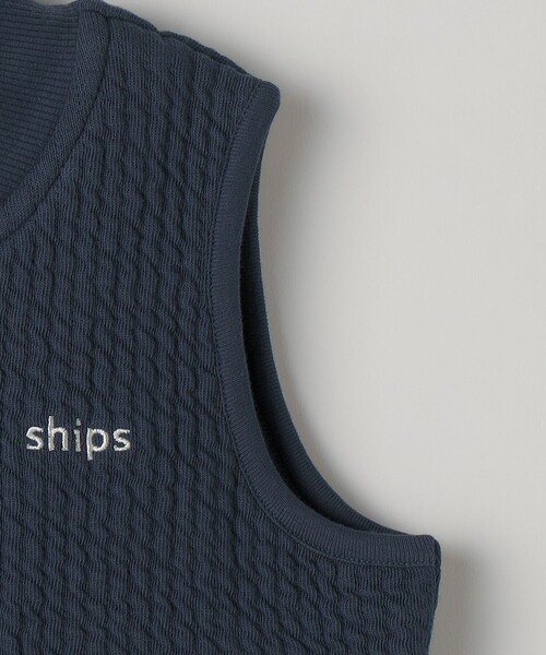SHIPS（シップス）の「SHIPS KIDS:80～90cm /ベビー キルト ベスト（ベスト・キッズ・ネイビー/オフホワイト・80/90）」の12枚目の写真