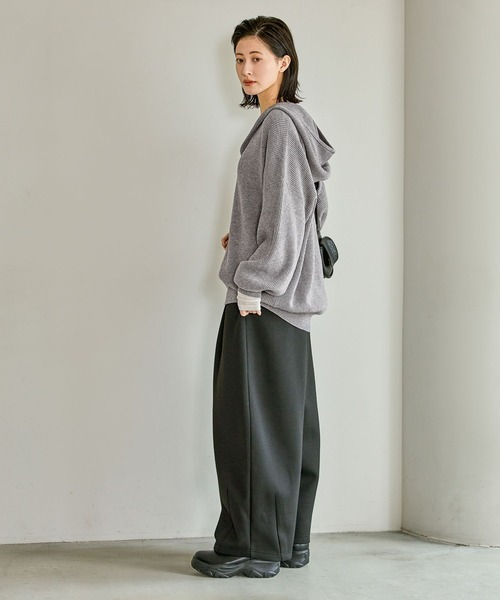 LAKOLE（ラコレ）の「裏起毛コクーンイージーパンツ / 625325（スウェットパンツ・レディース・杢グレー/ブラック・FREE）」の5枚目の写真