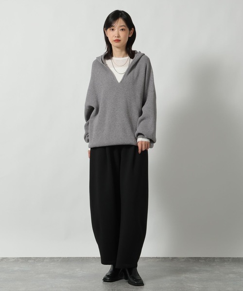 LAKOLE（ラコレ）の「裏起毛コクーンイージーパンツ / 625325（スウェットパンツ・レディース・杢グレー/ブラック・FREE）」の18枚目の写真