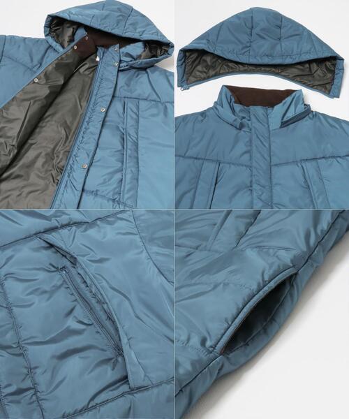 URBAN RESEARCH DOORS（アーバンリサーチドアーズ）の「『洗濯可/撥水』『WEB/一部店舗限定』THERMO ARENA中綿コート(KIDS)（その他アウター・キッズ・ブラック/ブルー・150）」の4枚目の写真