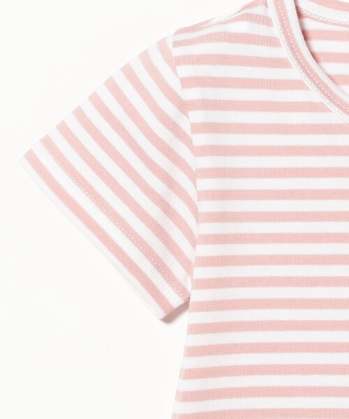 こども ビームス(コドモビームス)の「ベビー 前開き ボーダー ボディスーツ 2026SS(50~80cm)(ロンパース・キッズ・イエロー系その他4/サックスブルー/ピンク・70-80/60-70/50-60)」の13枚目の写真