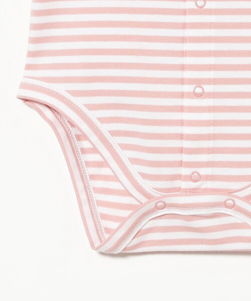 こども ビームス(コドモビームス)の「ベビー 前開き ボーダー ボディスーツ 2026SS(50~80cm)(ロンパース・キッズ・イエロー系その他4/サックスブルー/ピンク・70-80/60-70/50-60)」の14枚目の写真