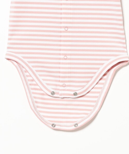 こども ビームス(コドモビームス)の「ベビー 前開き ボーダー ボディスーツ 2026SS(50~80cm)(ロンパース・キッズ・イエロー系その他4/サックスブルー/ピンク・70-80/60-70/50-60)」の15枚目の写真