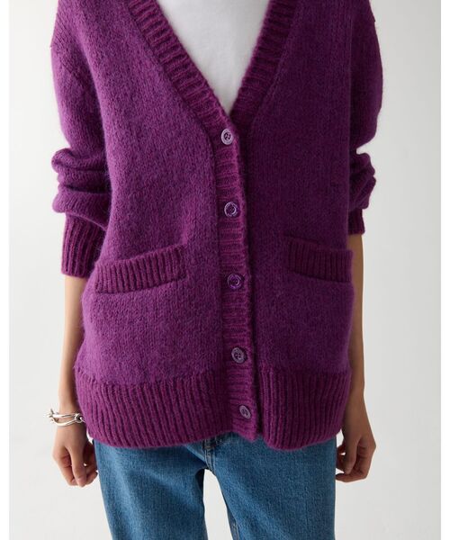 kate spade new york（ケイトスペード ニューヨーク）の「ファジー オーバーサイズド カーディガン（カーディガン/ボレロ・レディース・パープル・MEDIUM/SMALL）」の3枚目の写真