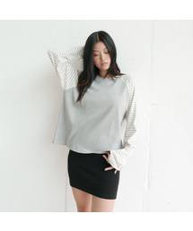 D. BASIC CANDY STRIPE RAGLAN TEE - 3 COLOR
