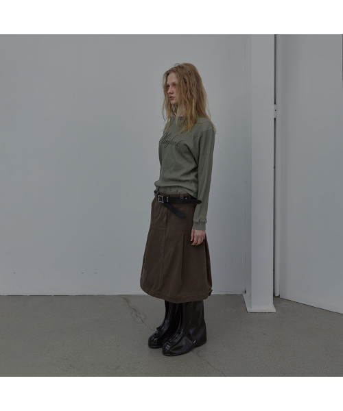 LCDC TM(エルシーディーシーティーエム)の「COTTON TAILORED MIDI SKIRT (BROWN)(スカート・レディース・その他・SMALL/MEDIUM)」の3枚目の写真
