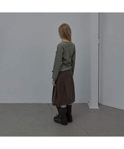 LCDC TM(エルシーディーシーティーエム)の「COTTON TAILORED MIDI SKIRT (BROWN)(スカート・レディース・その他・SMALL/MEDIUM)」の4枚目の写真