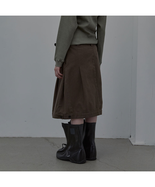 LCDC TM(エルシーディーシーティーエム)の「COTTON TAILORED MIDI SKIRT (BROWN)(スカート・レディース・その他・SMALL/MEDIUM)」の7枚目の写真