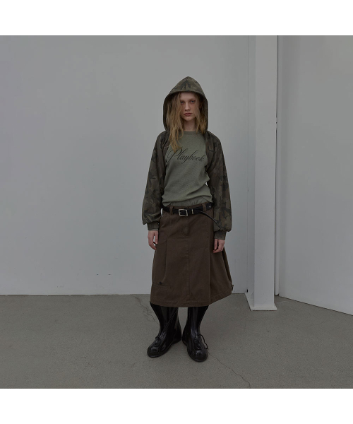 LCDC TM(エルシーディーシーティーエム)の「COTTON TAILORED MIDI SKIRT (BROWN)(スカート・レディース・その他・SMALL/MEDIUM)」の8枚目の写真