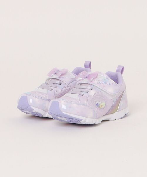 MoonStar（ムーンスター）の「LUVRUSH. by SUPERSTAR ラブラッシュ バイ スーパースター キッズ スニーカー 子供靴 運動会 パワーバネ ストラップシューズ LV 1251（スニーカー・キッズ・ホワイト系その他/ピンク/ライトブルー/パープル・16.0cm/16.5cm/17.0cm/17.5cm/18.0cm/18.5cm/19.0cm）」の3枚目の写真