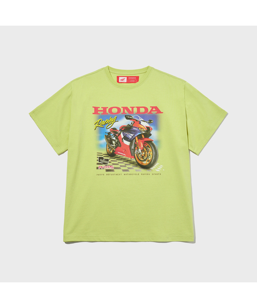 PHYPS MOTORCYCLE(フィップスモーターサイクル)の「Honda Racing Fire Blade T-shirt_Lemon Yellow(Tシャツ/カットソー・レディース・その他・SMALL/MEDIUM/LARGE/X-LARGE/XX-LARGE)」の1枚目の写真