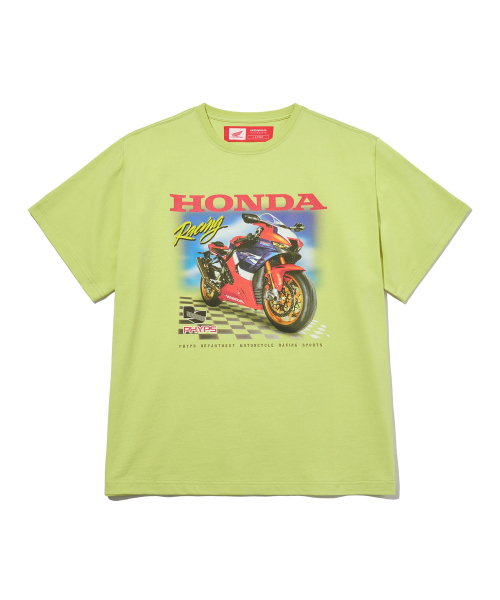 PHYPS MOTORCYCLE(フィップスモーターサイクル)の「Honda Racing Fire Blade T-shirt_Lemon Yellow(Tシャツ/カットソー・レディース・その他・SMALL/MEDIUM/LARGE/X-LARGE/XX-LARGE)」の2枚目の写真