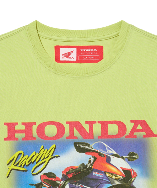 PHYPS MOTORCYCLE(フィップスモーターサイクル)の「Honda Racing Fire Blade T-shirt_Lemon Yellow(Tシャツ/カットソー・レディース・その他・SMALL/MEDIUM/LARGE/X-LARGE/XX-LARGE)」の4枚目の写真