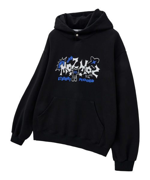 MOZMOZ(モズモズ)の「ステリームードグラフィックオーバーサイズフードブラック(パーカー・レディース・その他・XL/XXL/M)」の6枚目の写真