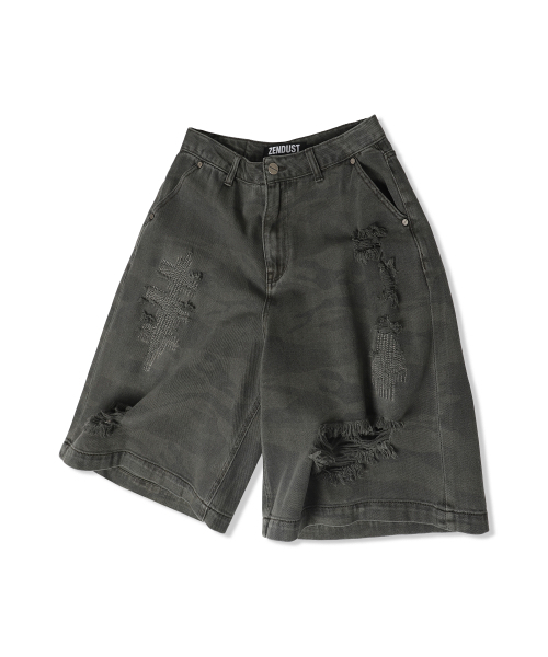 ZENDUST(ジェンダスト)の「Camouflage Vintage Shorts BLACK CAMO(その他パンツ・レディース・ブラック・SMALL/X-SMALL/MEDIUM/LARGE/X-LARGE)」の3枚目の写真