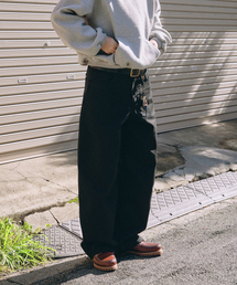 シンチバックオーバーカーブドパンツ[ブラック]