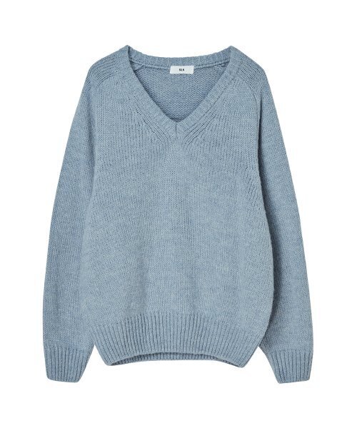 SILN（シルン）の「Alpaca blend raglan v neck knit (SKY BLUE)（ニット/セーター・レディース・その他・FREE）」の2枚目の写真