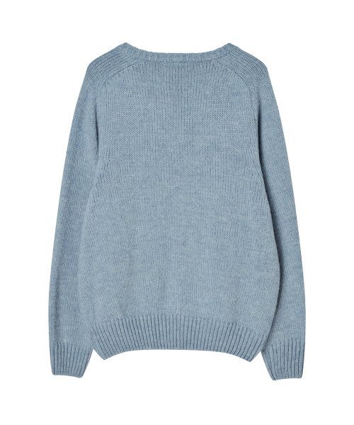 SILN（シルン）の「Alpaca blend raglan v neck knit (SKY BLUE)（ニット/セーター・レディース・その他・FREE）」の3枚目の写真