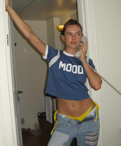 MOODBETTER(ムード ベター)の「MOOD LINGER CROP T SHIRTS NAVY(Tシャツ/カットソー・レディース・その他・FREE)」の3枚目の写真