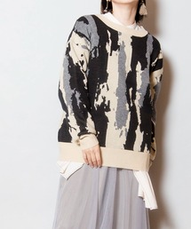 OSMOSIS | 2WAYジャガードニットプルオーバー(カーディガン/ボレロ)