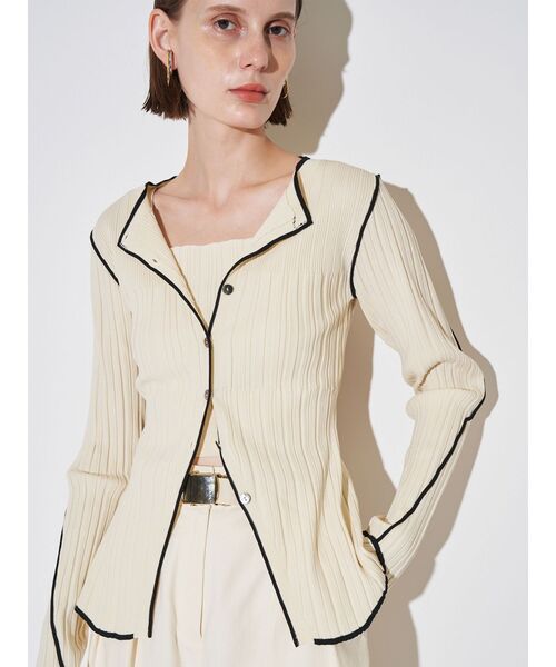 エレンディーク　ラクーンカーディガン　バイカラー エレンディーク ラクーンカーディガン バイカラー エレンディーク