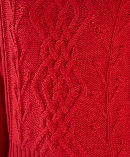 To b. by agnes b.（トゥービーバイアニエスベー）の「ウールアクリルケーブルプルオーバー（ニット/セーター・レディース・レッド・FREE）」の11枚目の写真
