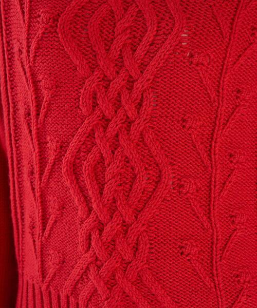To b. by agnes b.（トゥービーバイアニエスベー）の「ウールアクリルケーブルプルオーバー（ニット/セーター・レディース・レッド・FREE）」の13枚目の写真