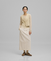 w. Flow Maxi Skirt (Ivory)