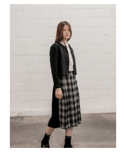 COTTON BELL(コットンベル)の「Check Overlap Skirt - Black Check(スカート・レディース・その他・FREE)」の11枚目の写真