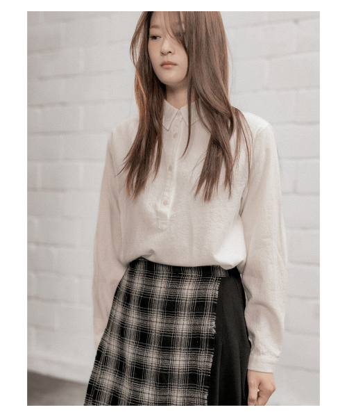 COTTON BELL(コットンベル)の「Check Overlap Skirt - Black Check(スカート・レディース・その他・FREE)」の13枚目の写真