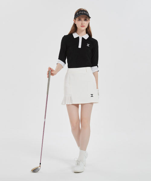 E.PARCA(イパルカ)の「ブラックマスカラ7部スリーブトップ(ポロシャツ・レディース・その他・SMALL/MEDIUM/LARGE)」の5枚目の写真