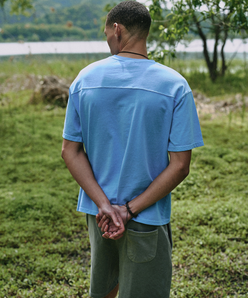 FAKE CAMPER（フェイクキャンパー）の「ベーシックピグメント半袖Tシャツ[スカイブルー]（Tシャツ/カットソー・メンズ・スカイブルー・SMALL/MEDIUM/LARGE/X-LARGE/XX-LARGE）」の6枚目の写真