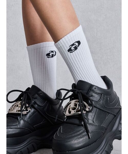 GYDA(ジェイダ)の「GD SOX(ソックス/靴下・レディース・オフホワイト/ブラック・FREE)」の3枚目の写真