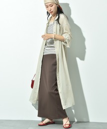 ボイルシャンブレーロングシャツ