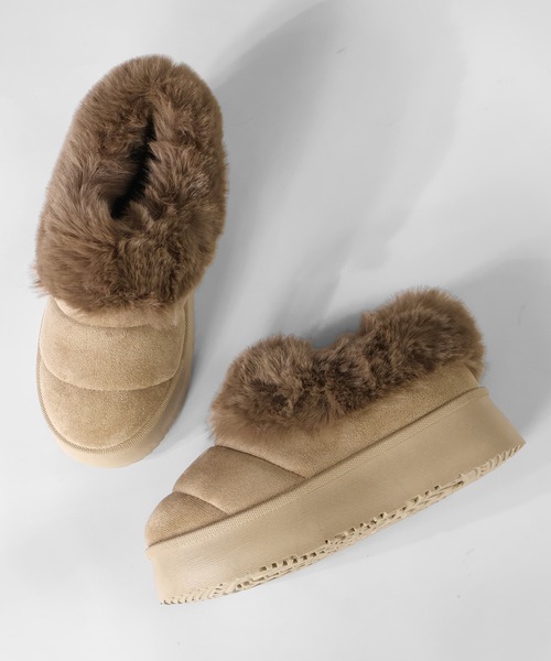 Dedes（デデス）の「Dedes 厚底ファーモックシューズ(6411)（ブーツ・レディース・ベージュ系その他/ブラック/ブラウン/グレー系その他・44/38/36/34/40/42）」の14枚目の写真