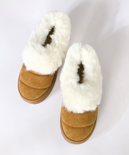 Dedes（デデス）の「Dedes 厚底ファーモックシューズ(6411)（ブーツ・レディース・ベージュ系その他/ブラック/ブラウン/グレー系その他・44/38/36/34/40/42）」の10枚目の写真