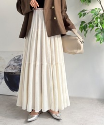 Classical Evon（クラシカルエヴォン）の「【Classical Evon】甘くない、大人のティアード。シアーな抜け感と美シルエット。3段プリーツティアードスカート（スカート）」