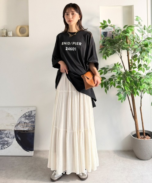 Classical Evon(クラシカルエヴォン)の「【Classical Evon】甘くない、大人のティアード。シアーな抜け感と美シルエット。3段プリーツティアードスカート(スカート・レディース・アイボリー/ブラック・SMALL/MEDIUM/LARGE/X-LARGE)」の21枚目の写真