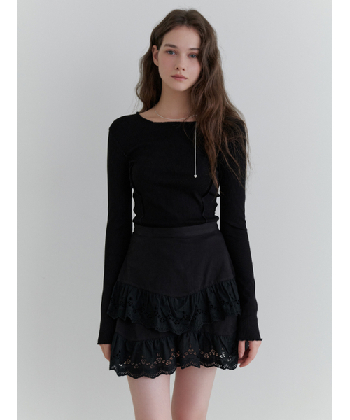 RE_L(リエル)の「Roll cake t-shirt (black)(Tシャツ/カットソー・レディース・その他・FREE)」の3枚目の写真