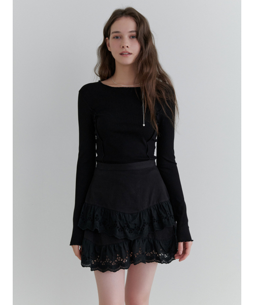 RE_L(リエル)の「Roll cake t-shirt (black)(Tシャツ/カットソー・レディース・その他・FREE)」の4枚目の写真