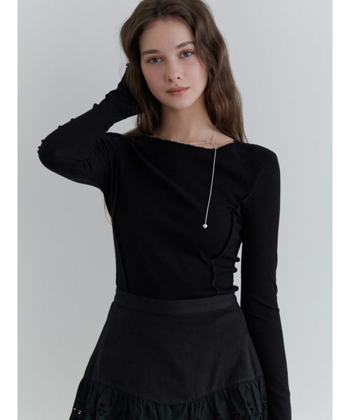 RE_L(リエル)の「Roll cake t-shirt (black)(Tシャツ/カットソー・レディース・その他・FREE)」の5枚目の写真