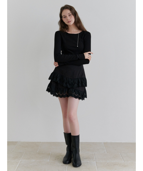 RE_L(リエル)の「Roll cake t-shirt (black)(Tシャツ/カットソー・レディース・その他・FREE)」の6枚目の写真