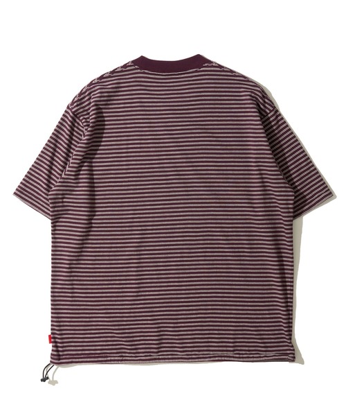 Healthknit(ヘルスニット)の「【Healthknit】Classic Border Jersey Wide Crewneck S/S / クラシック ボーダー ワイドクルーネックTシャツ(Tシャツ/カットソー・メンズ・ブラック/パープル・X-LARGE/LARGE/MEDIUM)」の8枚目の写真