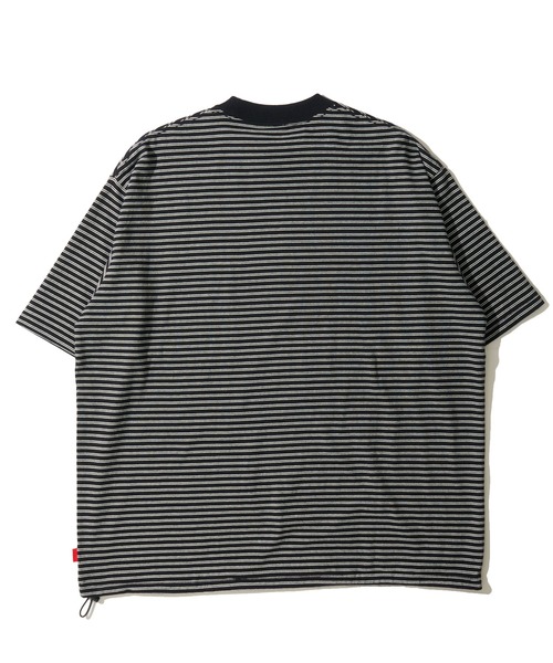 Healthknit(ヘルスニット)の「【Healthknit】Classic Border Jersey Wide Crewneck S/S / クラシック ボーダー ワイドクルーネックTシャツ(Tシャツ/カットソー・メンズ・ブラック/パープル・X-LARGE/LARGE/MEDIUM)」の5枚目の写真
